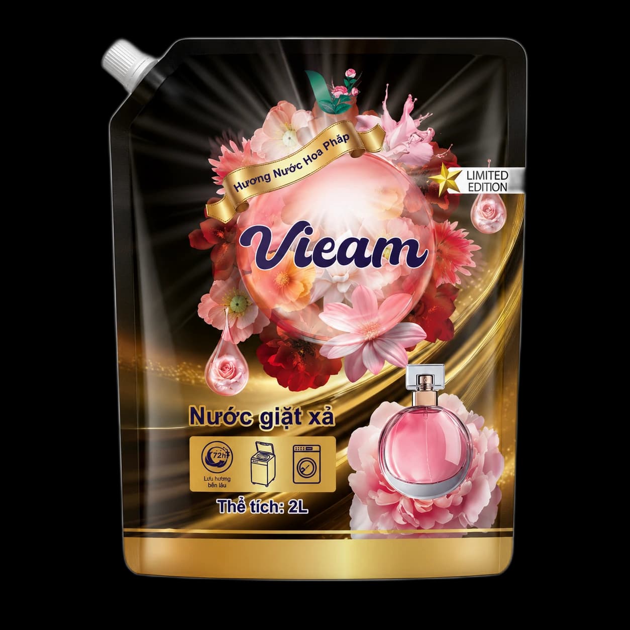 Túi nước giặt xả VIEAM Hương Pháp 2 lít